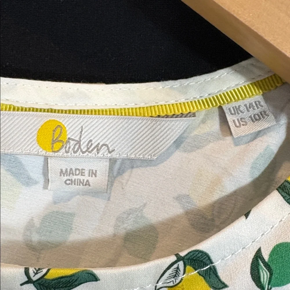 Boden Lemon Lime print Mischa dress - Picture 5 of 8